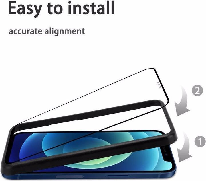 Actual product image Cadorabo Full screen display protection glass with installation guide (3 Piece, Apple iPhone 12 Pro Max)