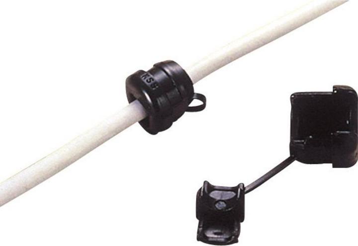 Actual product image Tru Components TC-SR-F32203 Strain relief Clamping Ø (max.) 5.6 mm Plate thickness