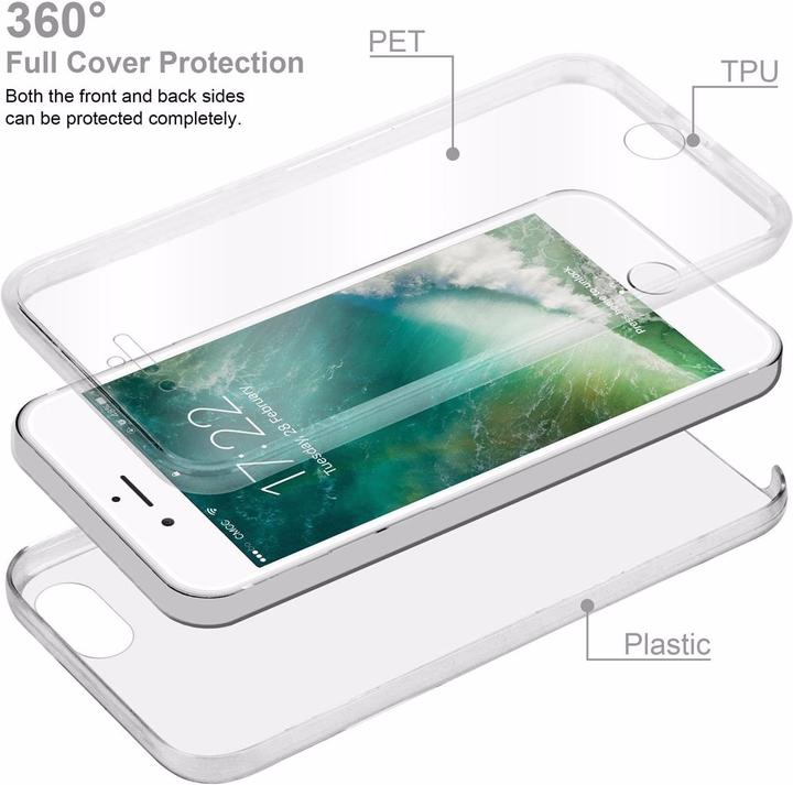 Productafbeelding Cadorabo TPU 360 graden hoesje (Apple iPhone 7, Apple iPhone SE (2e generatie))