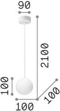 Produktbild Ideal lux MAPA BIANCO G9 Pendelleuchte ⌀100mm dimmbar Weiss warmweiss 310800 (G9, 370 lm)