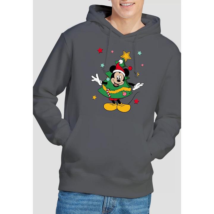 Immagine prodotto Disney Felpa con Cappuccio Topolino Albero di Natale Uomo (M)