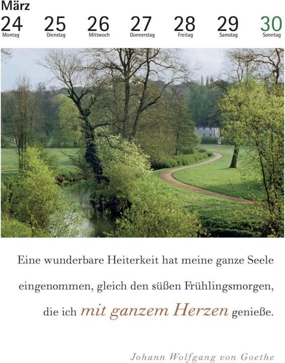Produktbild Der literarische Gartenkalender 2025 (24 x 32 cm, Harter Einband, Deutsch)