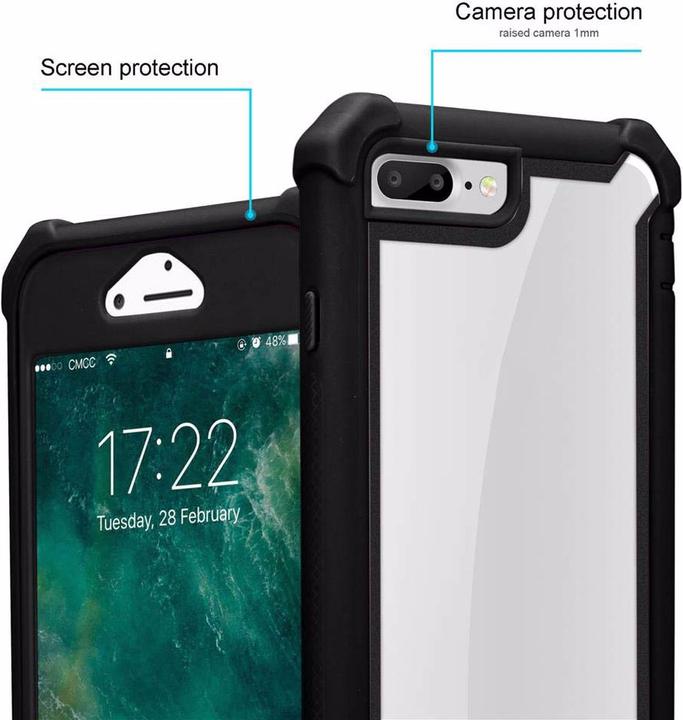 Image du produit Cadorabo Couverture acrylique hybride 2 en 1 (Apple iPhone 7 Plus, Apple iPhone 7s Plus)