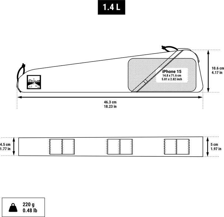 Produktbild Riverside Top Tube (1.40 l, Rahmentasche)