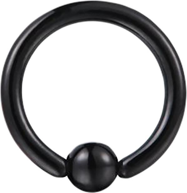 Produktbild Star Piercing Micro Ball Closure Ring Absolute Black (ohne Messing, Chirurgenstahl 316L)