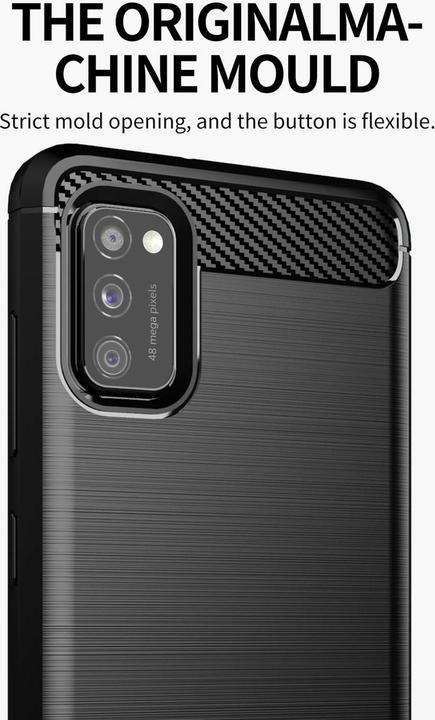 Produktbild Cadorabo TPU Ultra Slim carbon edelstahl Kombi Cover (Samsung Galaxy A41)