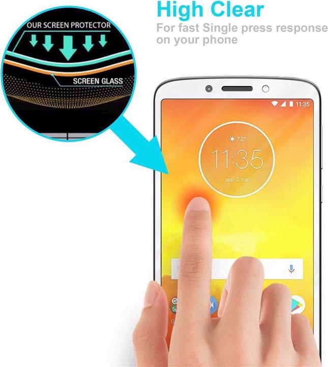 Productafbeelding Cadorabo Volledig schermbeschermend glas (1 Stuk, Motorola Moto E5, Motorola Moto G6 Play)