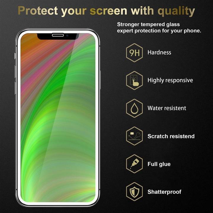 Produktbild Cadorabo Vollbild Displayschutzglas (3 Stück, Apple iPhone X)
