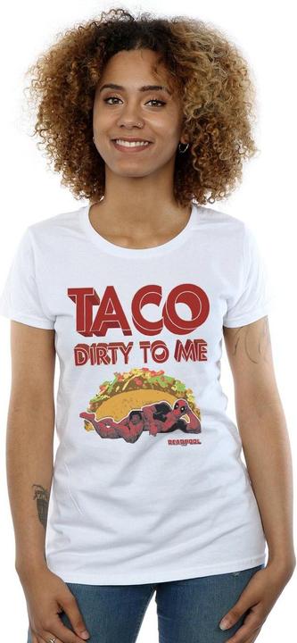 Actual product image Womens/Ladies Deadpool Taco Dirty To Me Cotton T-Shirt (L)