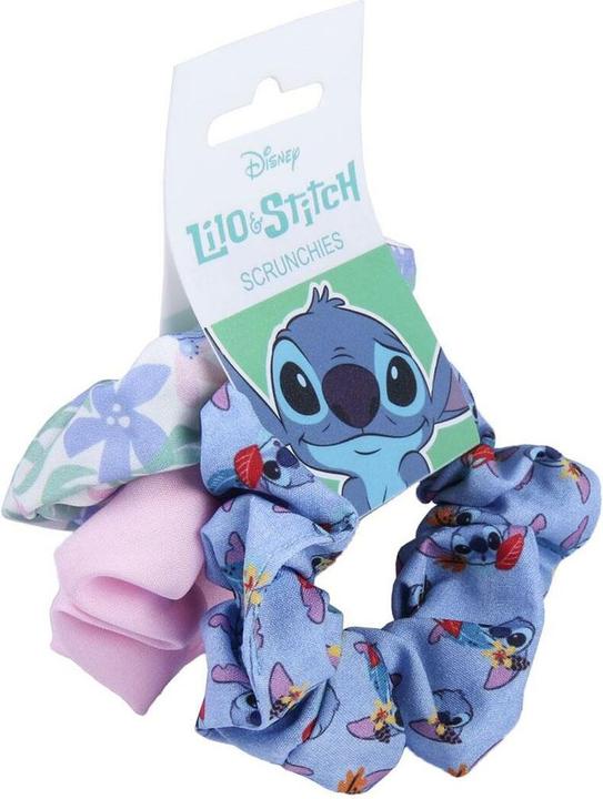 Image du produit Cerda DISNEY - STITCH - Accessoires Cheveux "Chouchou" 3x - Jungle (Élastiques à cheveux)