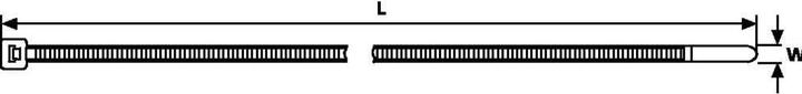 Actual product image HellermannTyton Cable tie 150x3,6mm PA6,6 (Plastic cable ties, 150 mm, 100 pcs.)