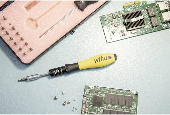 Actual product image Wiha Torque screwdriver set TorqueVario®-S Micro ESD 0.1 – 0.6 Nm mixed, variably adjustable torque limit (Port)