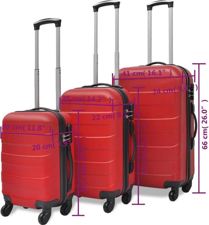 Actual product image VidaXL Farand (Hand luggage (up to 50 litres), M (50 - 90l), L (90 - 115l))