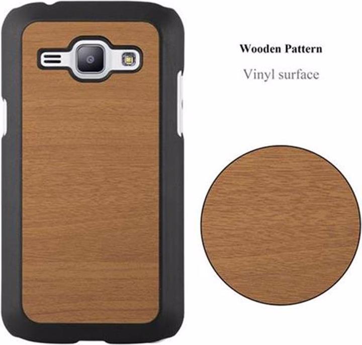 Actual product image Cadorabo Hard Cover Woody Cover (Samsung Galaxy J1)