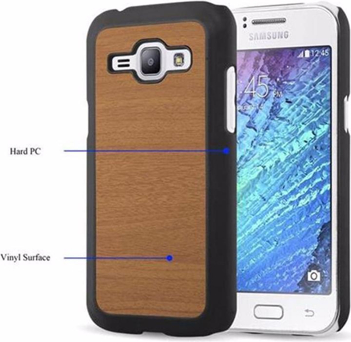 Actual product image Cadorabo Hard Cover Woody Cover (Samsung Galaxy J1)