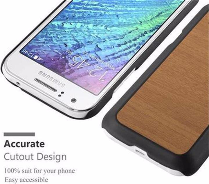 Actual product image Cadorabo Hard Cover Woody Cover (Samsung Galaxy J1)