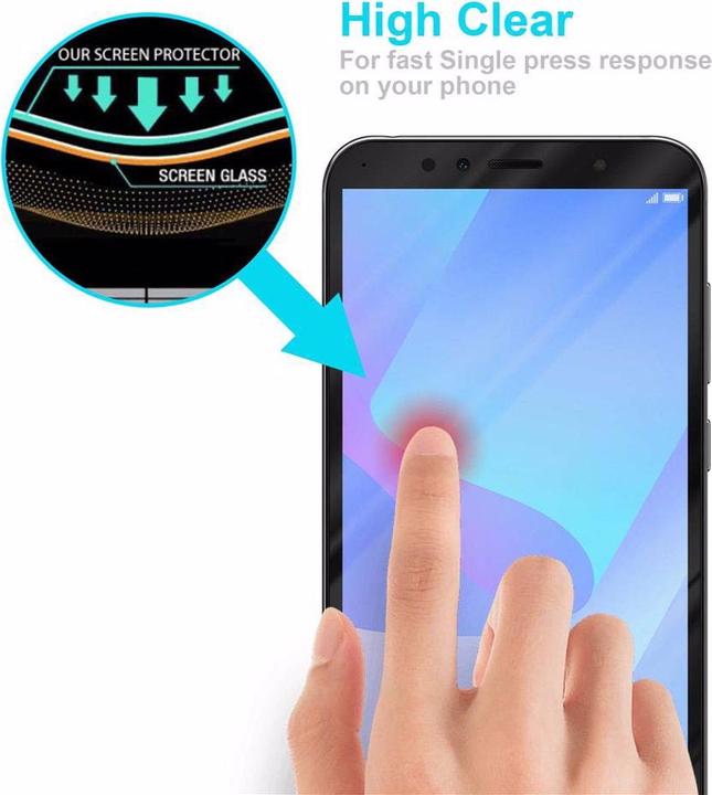 Productafbeelding Cadorabo Volledig schermbeschermend glas (1 Stuk, Huawei Y6 Prime (2018))