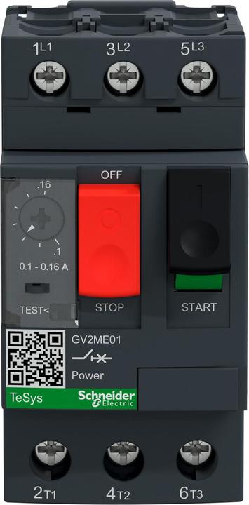 Immagine prodotto Schneider Electric Protezione motori GV2ME 0.1-0.16A FLC