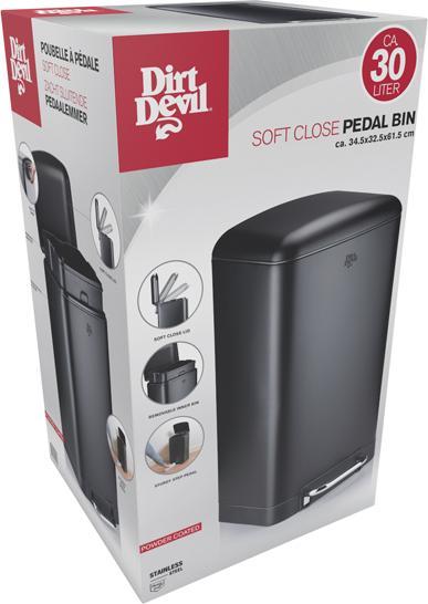 Actual product image Dirt Devil Pedal Bin 30L 2pc soft close (30 l)