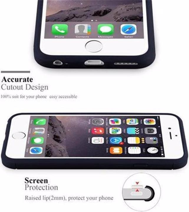 Produktbild Cadorabo TPU Ultra Slim carbon edelstahl Kombi Cover (Apple iPhone 6 Plus, Apple iPhone 6s Plus)