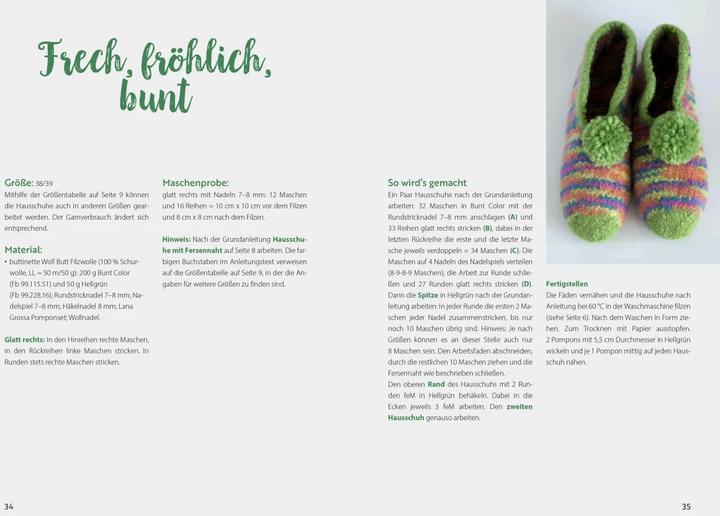 Produktbild Hausschuhe stricken & filzen (Deutsch, Sabine Abel, Karoline Hoffmeister, Annette Diepolder, 2023)