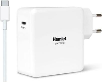 Actual product image Hamlet 61W Type-C Charger universal notebook power supply white (61 W)