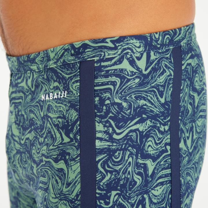 Produktbild Nabaiji Badehose Midjammer Herren - 100 Yoko Wave blau/khaki (L)