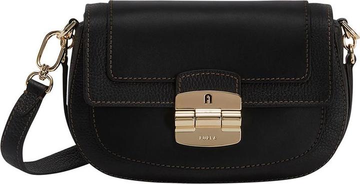 Furla Leder Umhängetasche Umhängetasche Club 2 Crossbody Bag Nero Black
