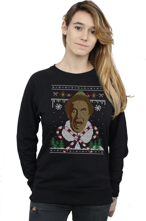 Actual product image Elf Womens/Ladies Christmas Fair Isle Sweatshirt (XXL)