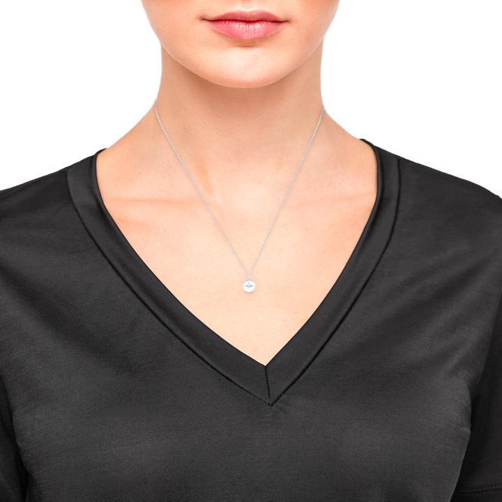 Immagine prodotto S.Oliver Collana da donna, argento 925, zirconia cubica sintetica, madreperla | stella (Argento 925, 42 - 45 cm)
