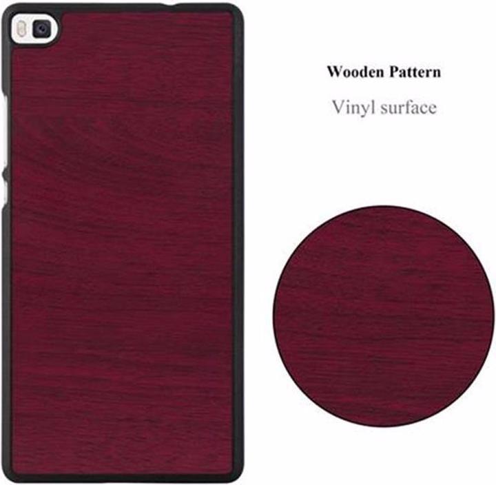 Actual product image Cadorabo Hard Cover Woody Cover (Huawei P8)