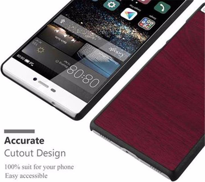 Actual product image Cadorabo Hard Cover Woody Cover (Huawei P8)