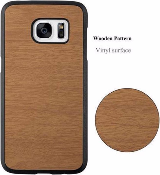 Actual product image Cadorabo Hard Cover Woody Cover (Samsung Galaxy S7)