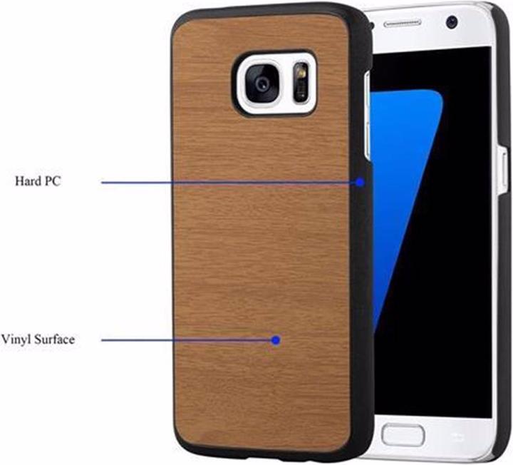 Actual product image Cadorabo Hard Cover Woody Cover (Samsung Galaxy S7)