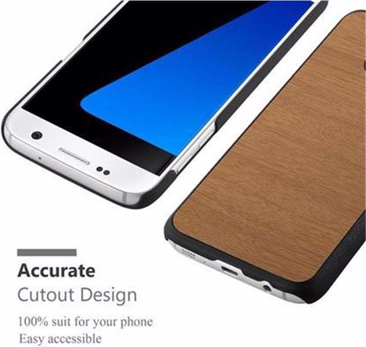 Actual product image Cadorabo Hard Cover Woody Cover (Samsung Galaxy S7)