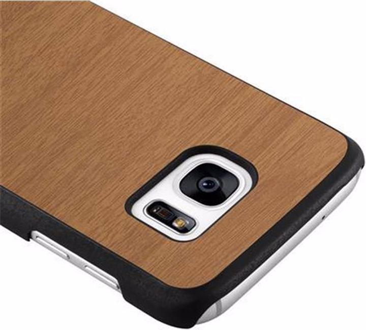 Actual product image Cadorabo Hard Cover Woody Cover (Samsung Galaxy S7)