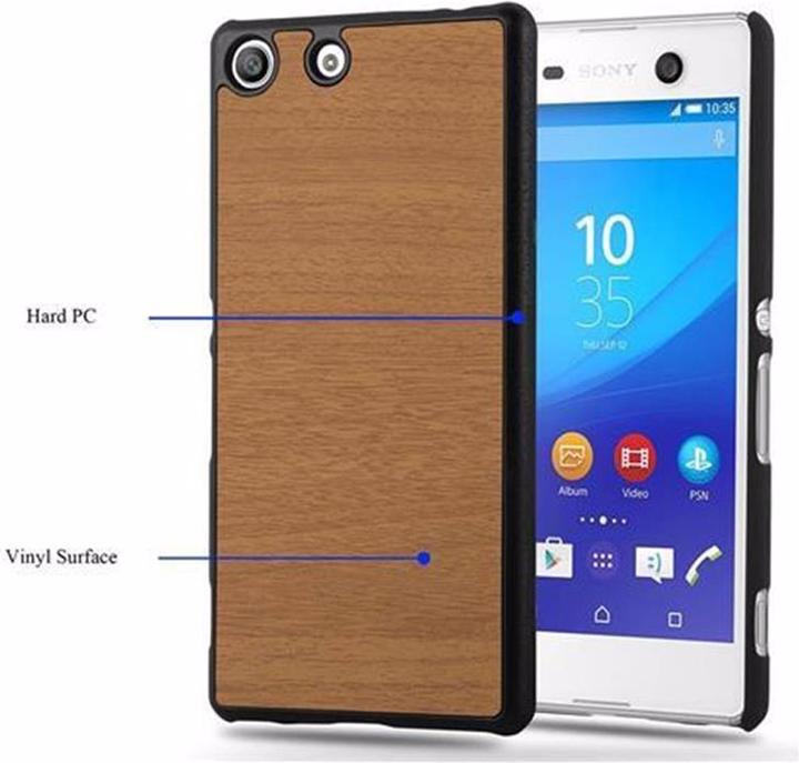 Produktbild Cadorabo Hard Cover Woody Cover (Sony Xperia M5)