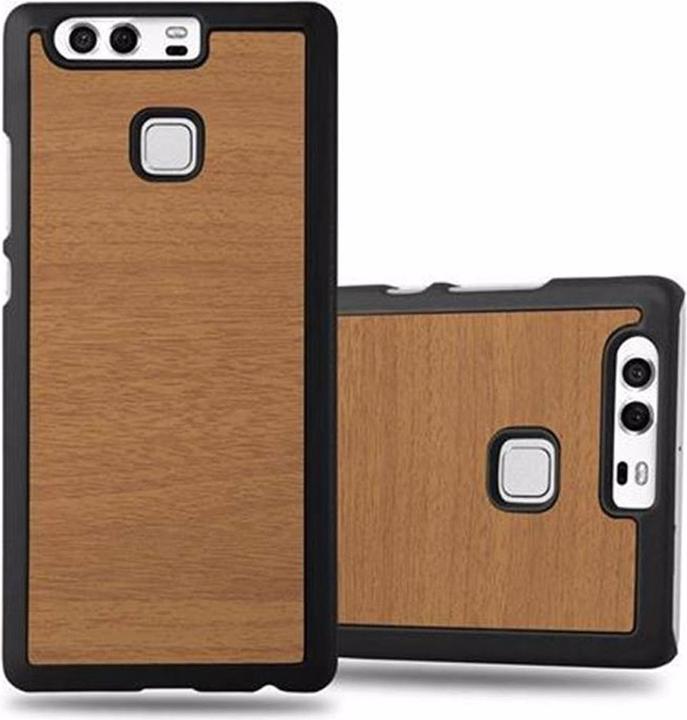 Actual product image Cadorabo Hard Cover Woody Cover (Huawei P9)