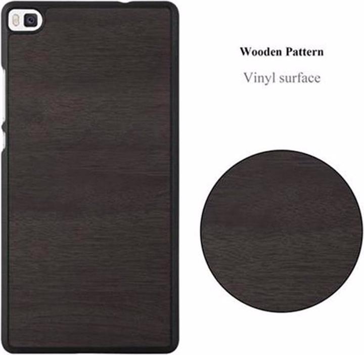 Actual product image Cadorabo Hard Cover Woody Cover (Huawei P8)
