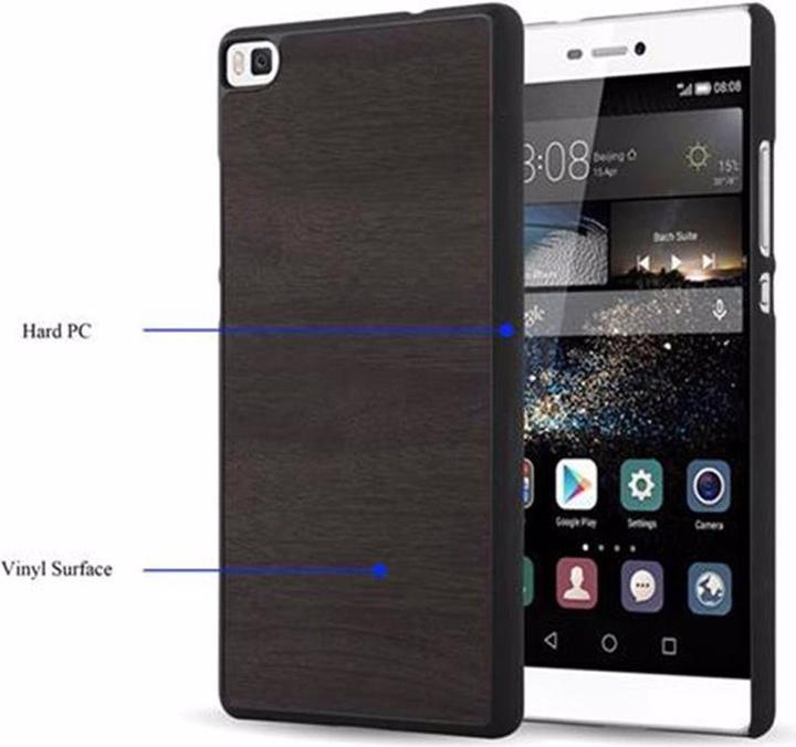 Actual product image Cadorabo Hard Cover Woody Cover (Huawei P8)