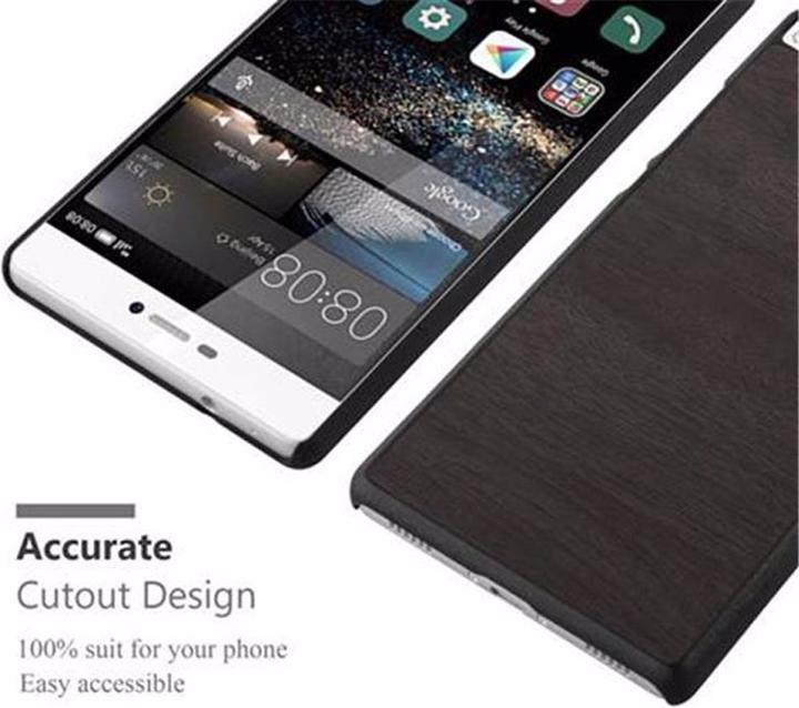 Actual product image Cadorabo Hard Cover Woody Cover (Huawei P8)