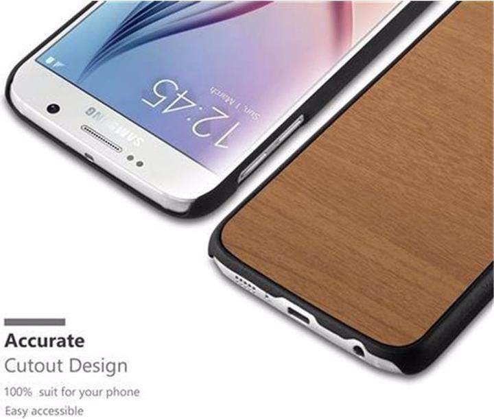 Actual product image Cadorabo Hard Cover Woody Cover (Samsung Galaxy S6)