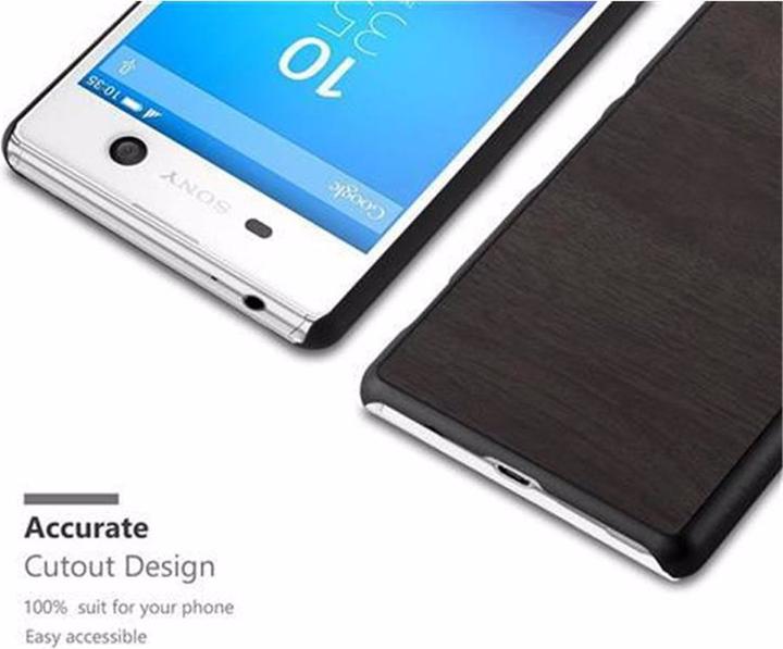 Actual product image Cadorabo Hard Cover Woody Cover (Sony Xperia M5)