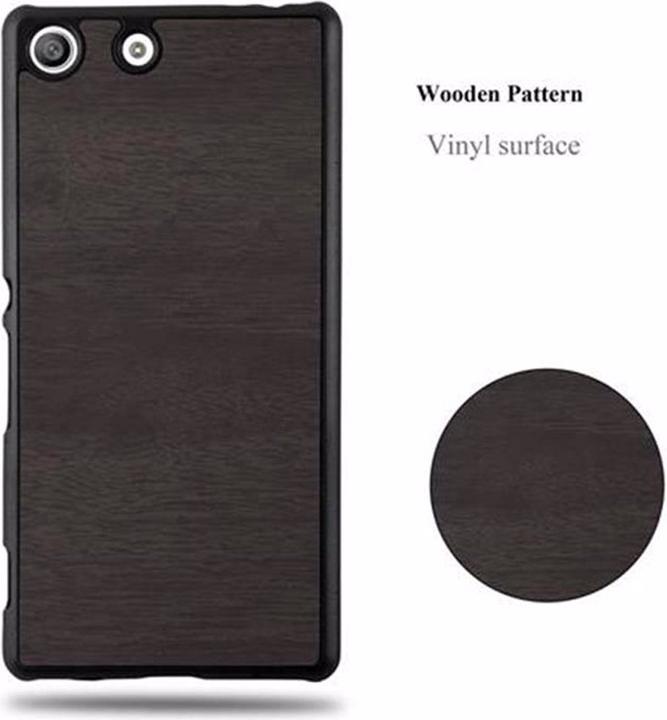 Actual product image Cadorabo Hard Cover Woody Cover (Sony Xperia M5)