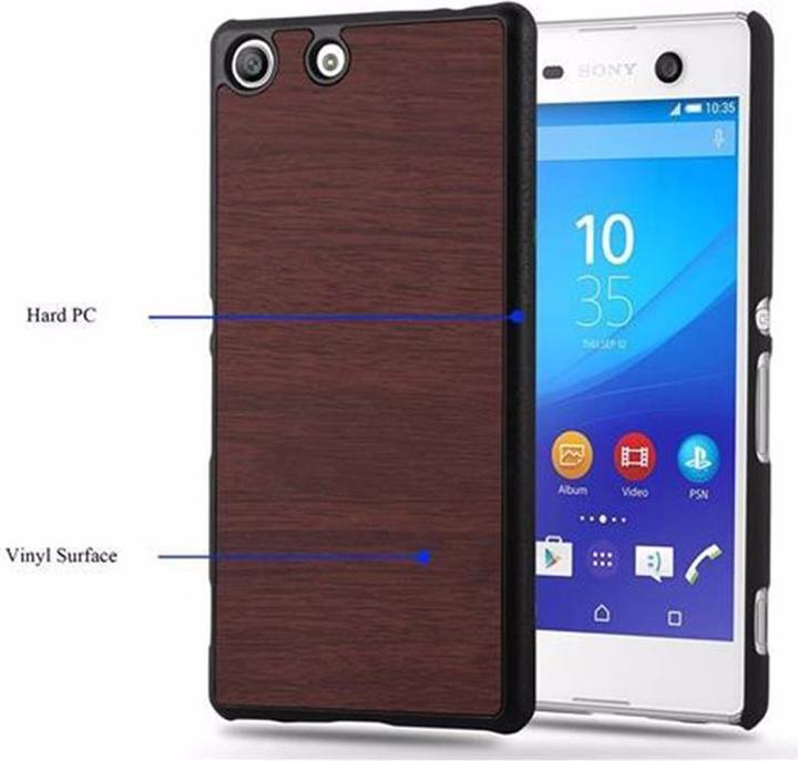 Image du produit Cadorabo Couverture rigide Woody Cover (Sony Xperia M5)