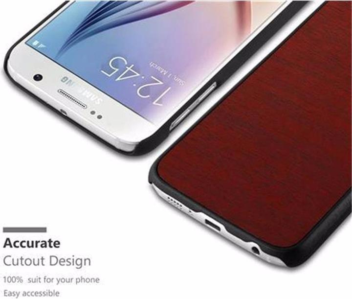 Actual product image Cadorabo Hard Cover Woody Cover (Samsung Galaxy S6)