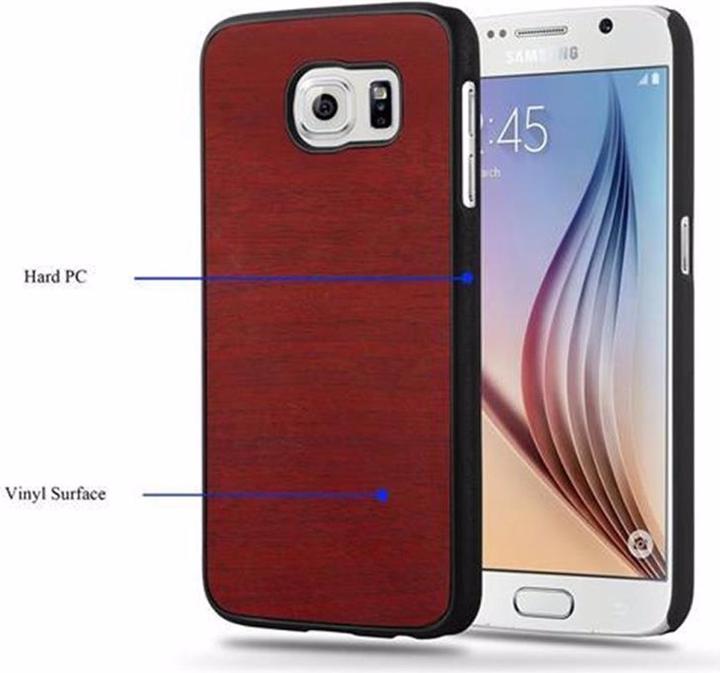 Actual product image Cadorabo Hard Cover Woody Cover (Samsung Galaxy S6)