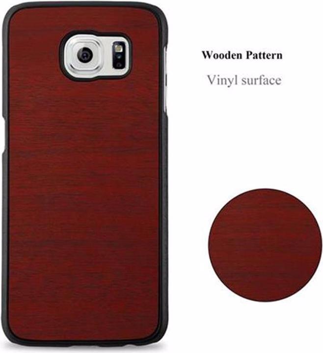 Actual product image Cadorabo Hard Cover Woody Cover (Samsung Galaxy S6)
