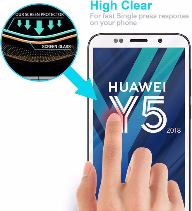 Produktbild Cadorabo Vollbild Displayschutzglas (1 Stück, Huawei Y5 Prime 2018, Huawei Y5 (2018))