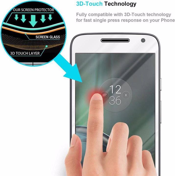 Produktbild Cadorabo Vollbild Displayschutzglas (1 Stück, Motorola Moto G4 Play)